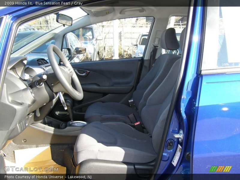 Blue Sensation Pearl / Gray 2009 Honda Fit