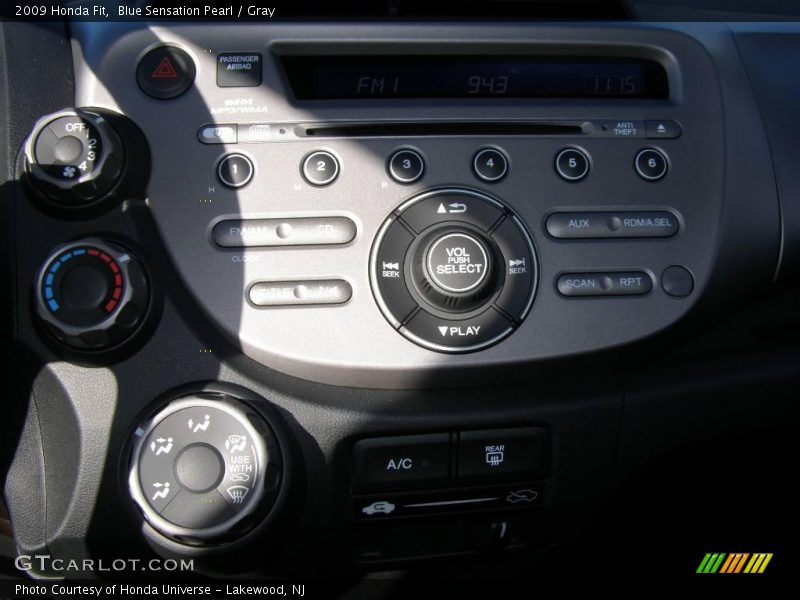 Blue Sensation Pearl / Gray 2009 Honda Fit