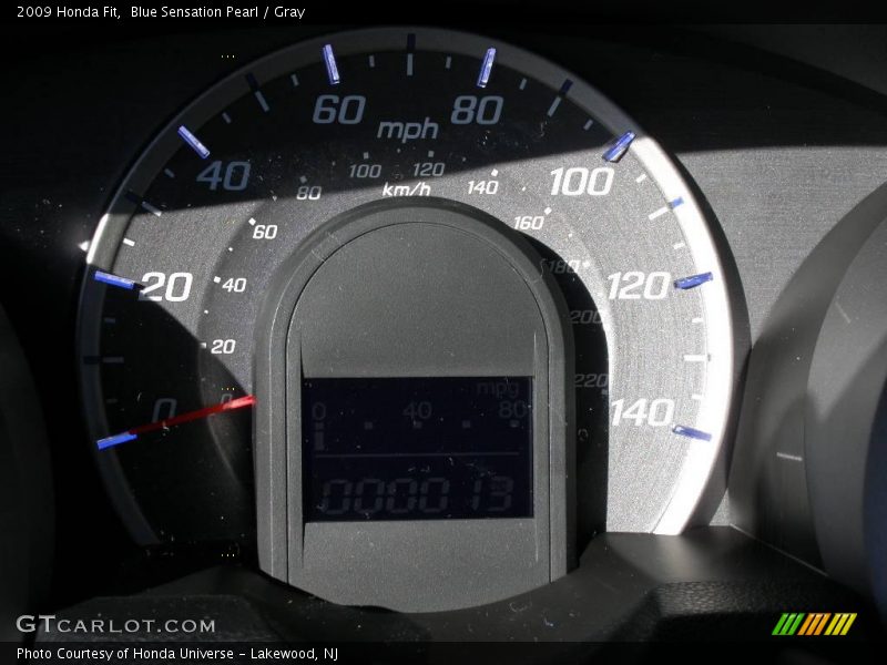 Blue Sensation Pearl / Gray 2009 Honda Fit