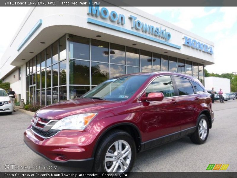 Tango Red Pearl / Gray 2011 Honda CR-V EX-L 4WD