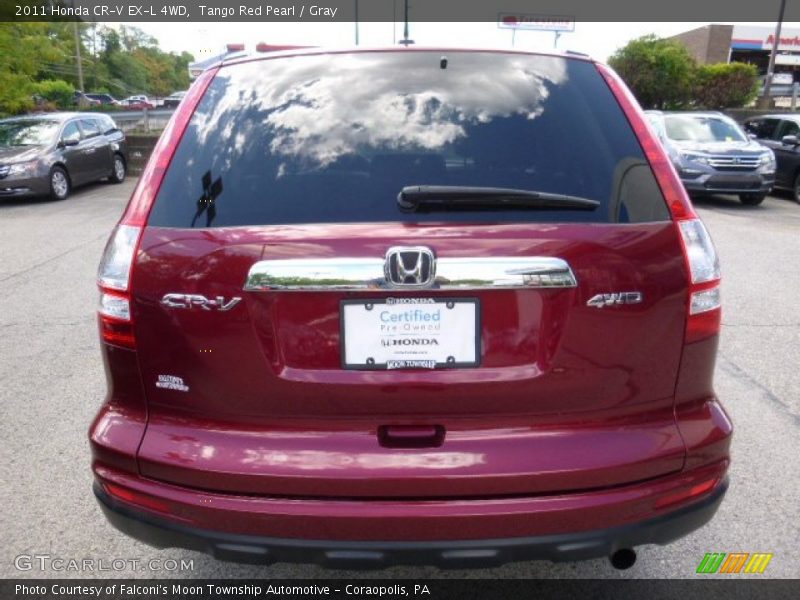 Tango Red Pearl / Gray 2011 Honda CR-V EX-L 4WD