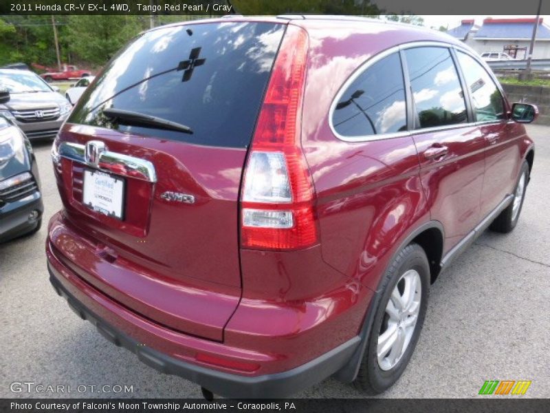 Tango Red Pearl / Gray 2011 Honda CR-V EX-L 4WD