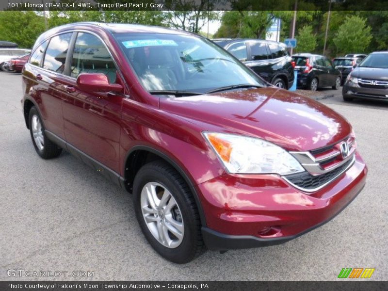 Tango Red Pearl / Gray 2011 Honda CR-V EX-L 4WD