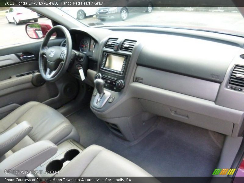 Tango Red Pearl / Gray 2011 Honda CR-V EX-L 4WD