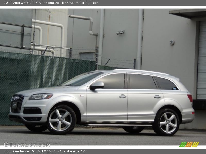 Ice Silver Metallic / Black 2011 Audi Q7 3.0 TFSI S line quattro