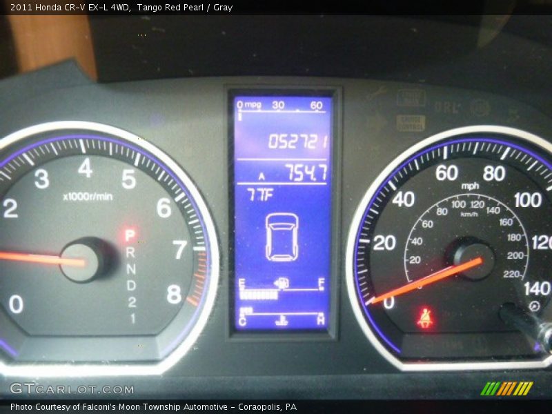 Tango Red Pearl / Gray 2011 Honda CR-V EX-L 4WD