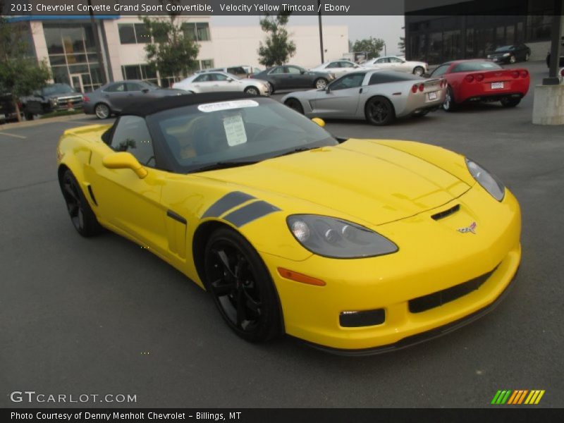 Velocity Yellow Tintcoat / Ebony 2013 Chevrolet Corvette Grand Sport Convertible