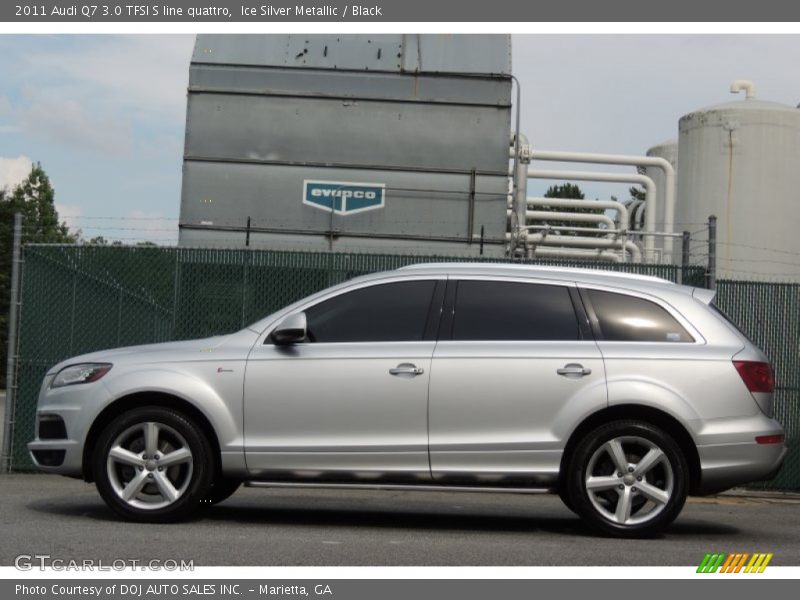 Ice Silver Metallic / Black 2011 Audi Q7 3.0 TFSI S line quattro