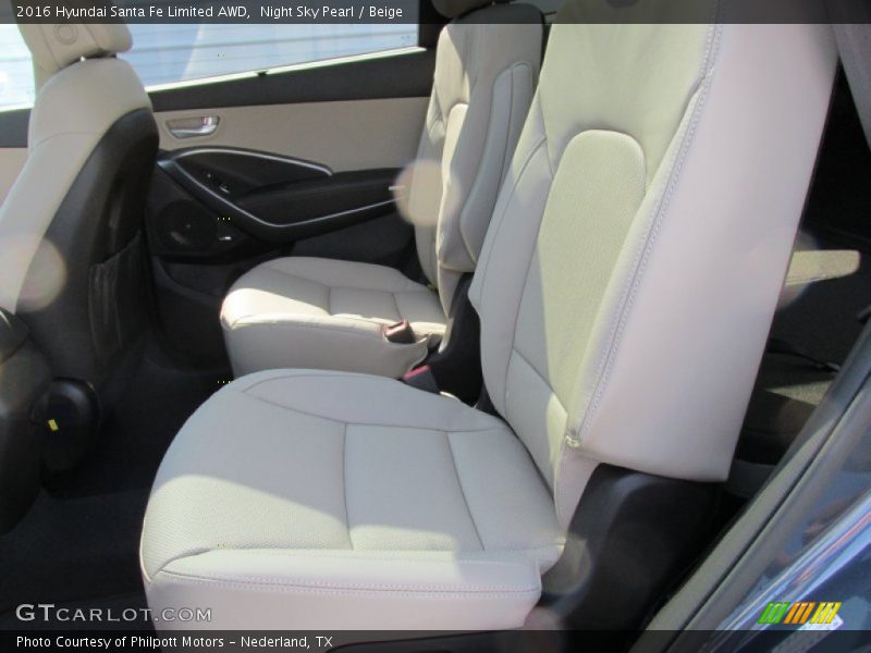 Night Sky Pearl / Beige 2016 Hyundai Santa Fe Limited AWD