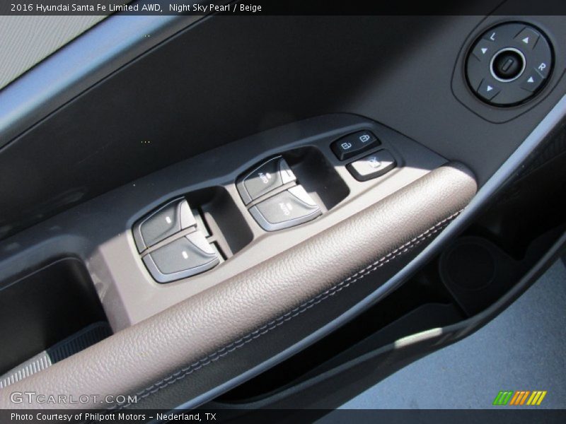 Night Sky Pearl / Beige 2016 Hyundai Santa Fe Limited AWD