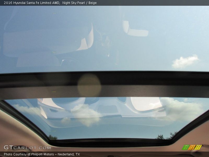 Night Sky Pearl / Beige 2016 Hyundai Santa Fe Limited AWD