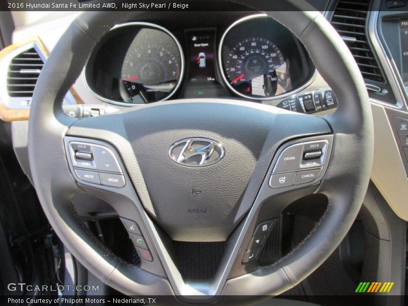  2016 Santa Fe Limited AWD Steering Wheel