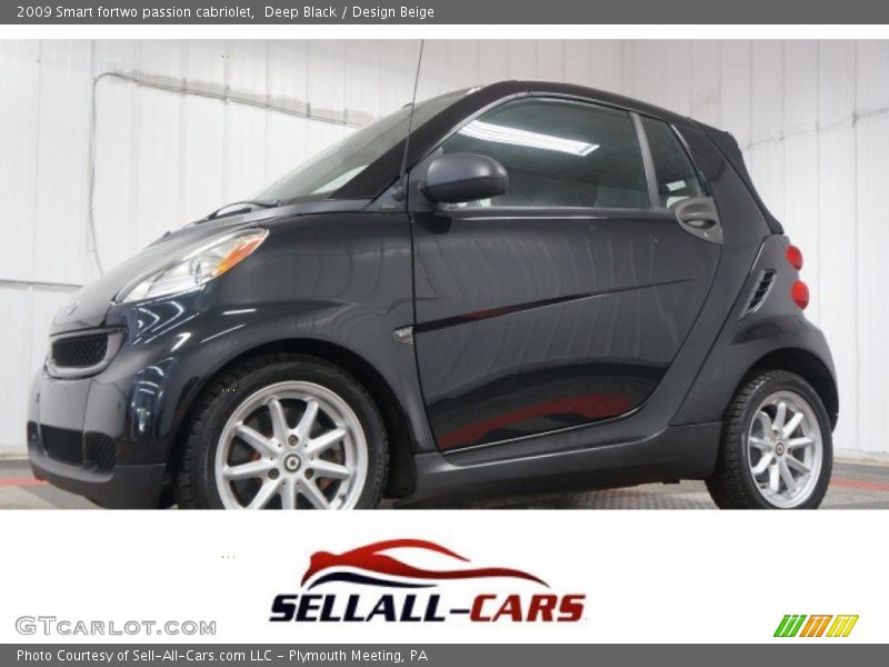Deep Black / Design Beige 2009 Smart fortwo passion cabriolet