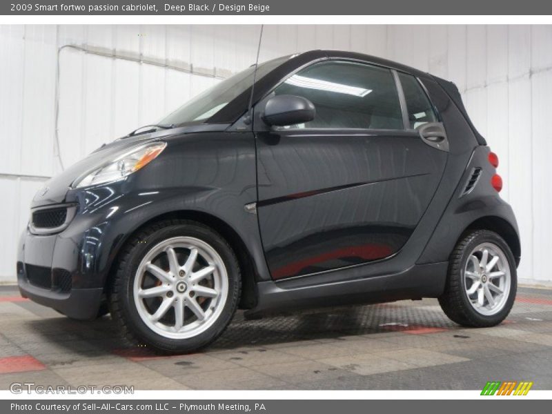 Deep Black / Design Beige 2009 Smart fortwo passion cabriolet
