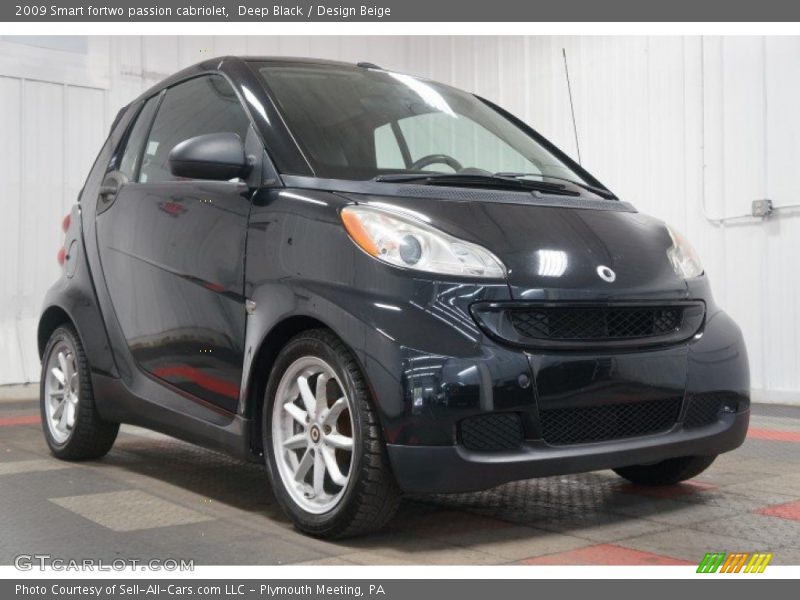 Deep Black / Design Beige 2009 Smart fortwo passion cabriolet