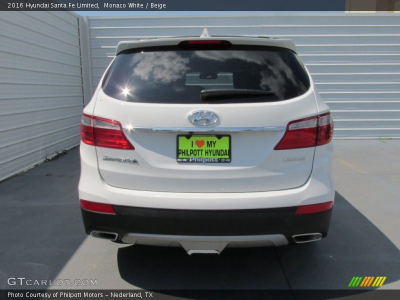 Monaco White / Beige 2016 Hyundai Santa Fe Limited