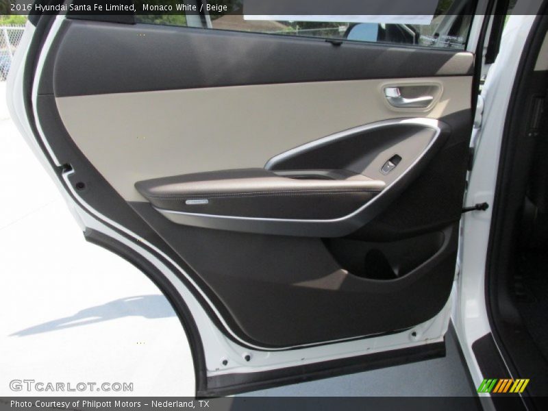 Monaco White / Beige 2016 Hyundai Santa Fe Limited