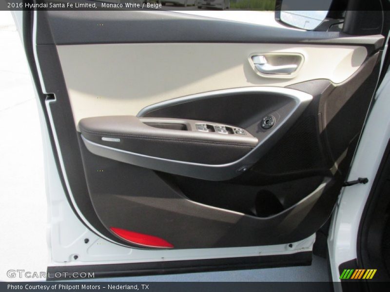 Monaco White / Beige 2016 Hyundai Santa Fe Limited