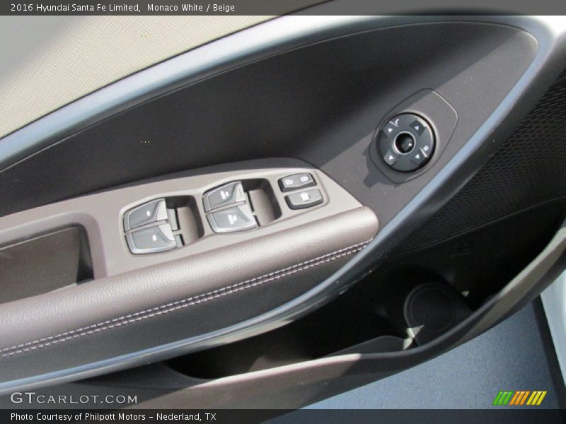 Monaco White / Beige 2016 Hyundai Santa Fe Limited
