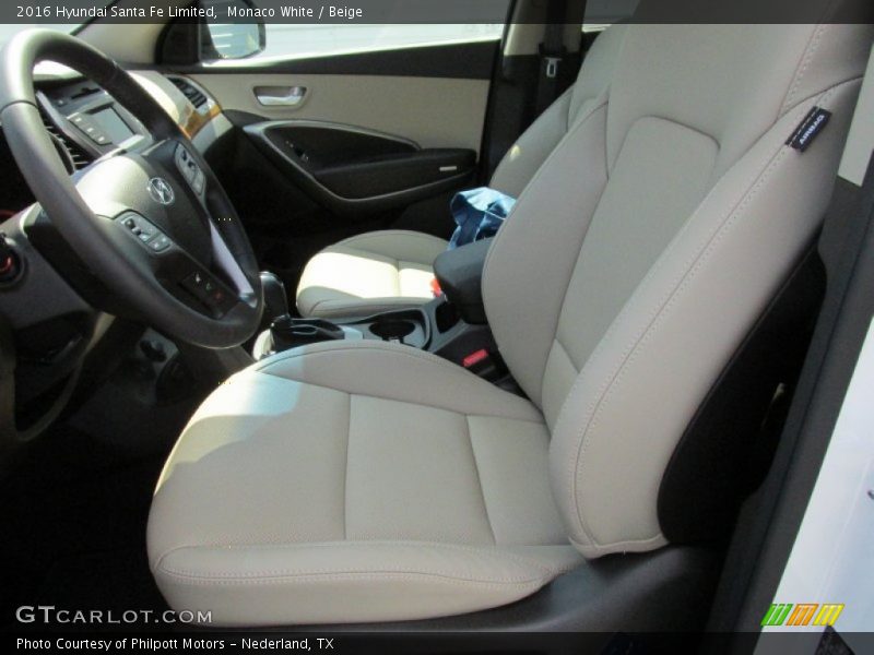 Monaco White / Beige 2016 Hyundai Santa Fe Limited