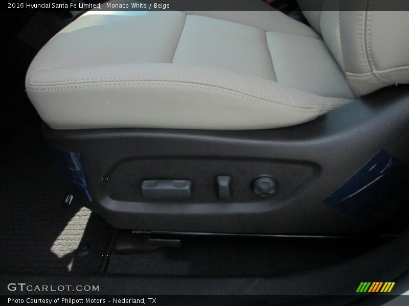 Monaco White / Beige 2016 Hyundai Santa Fe Limited