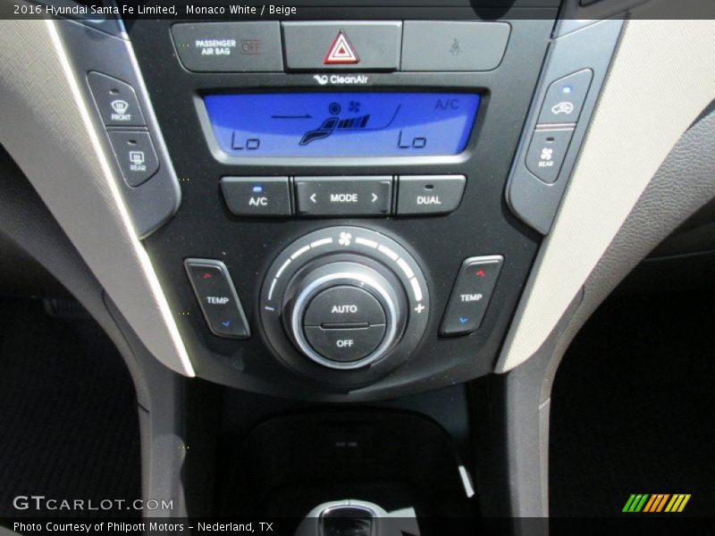 Monaco White / Beige 2016 Hyundai Santa Fe Limited