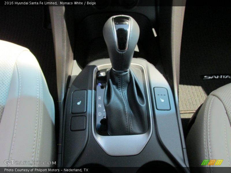 Monaco White / Beige 2016 Hyundai Santa Fe Limited
