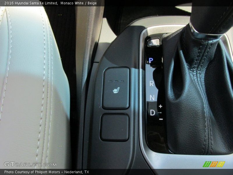 Monaco White / Beige 2016 Hyundai Santa Fe Limited