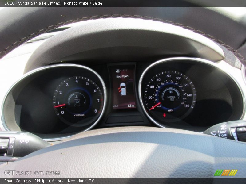 Monaco White / Beige 2016 Hyundai Santa Fe Limited