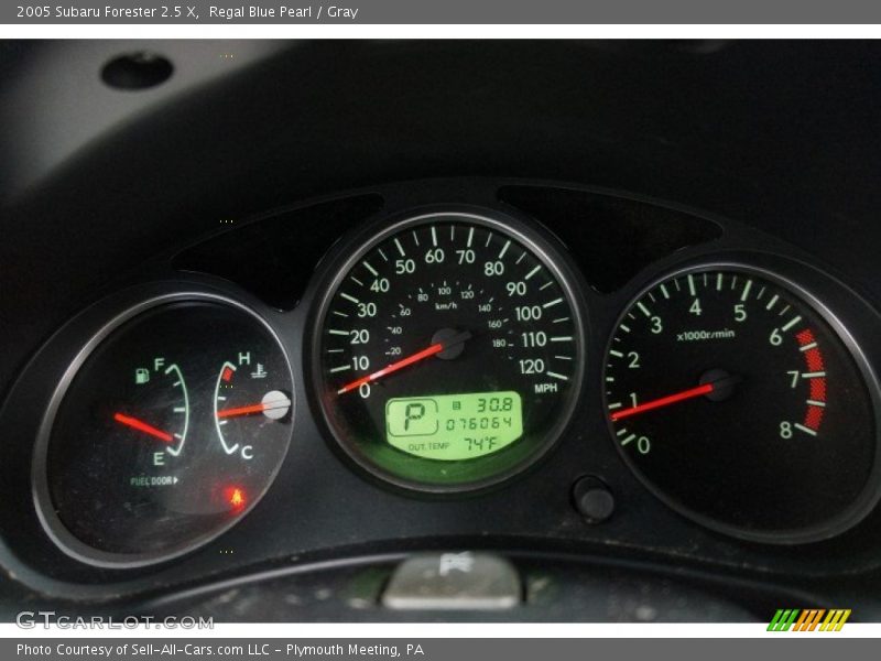 Regal Blue Pearl / Gray 2005 Subaru Forester 2.5 X