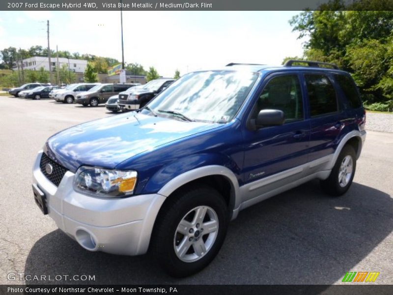 Vista Blue Metallic / Medium/Dark Flint 2007 Ford Escape Hybrid 4WD