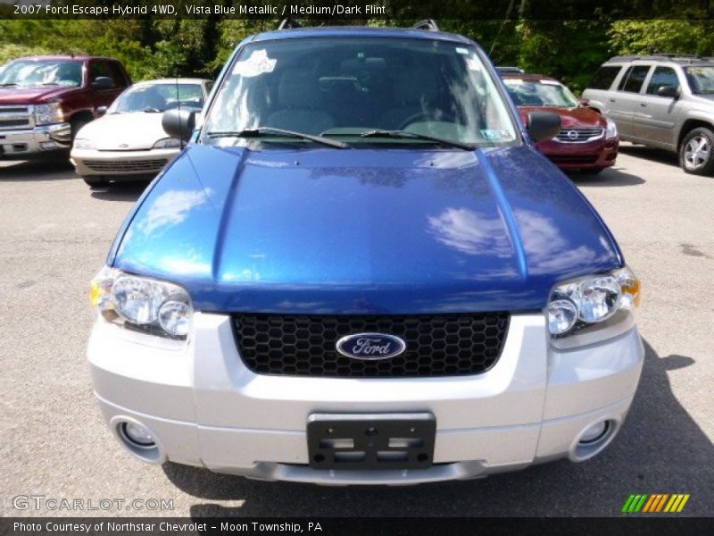 Vista Blue Metallic / Medium/Dark Flint 2007 Ford Escape Hybrid 4WD