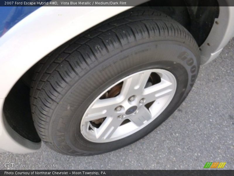 Vista Blue Metallic / Medium/Dark Flint 2007 Ford Escape Hybrid 4WD