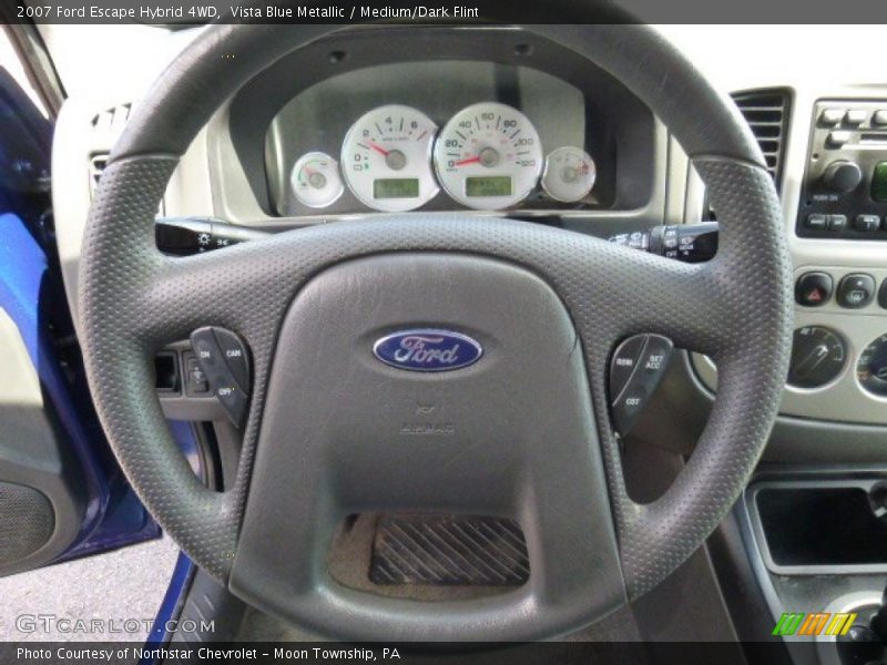Vista Blue Metallic / Medium/Dark Flint 2007 Ford Escape Hybrid 4WD