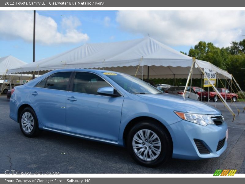 Clearwater Blue Metallic / Ivory 2012 Toyota Camry LE