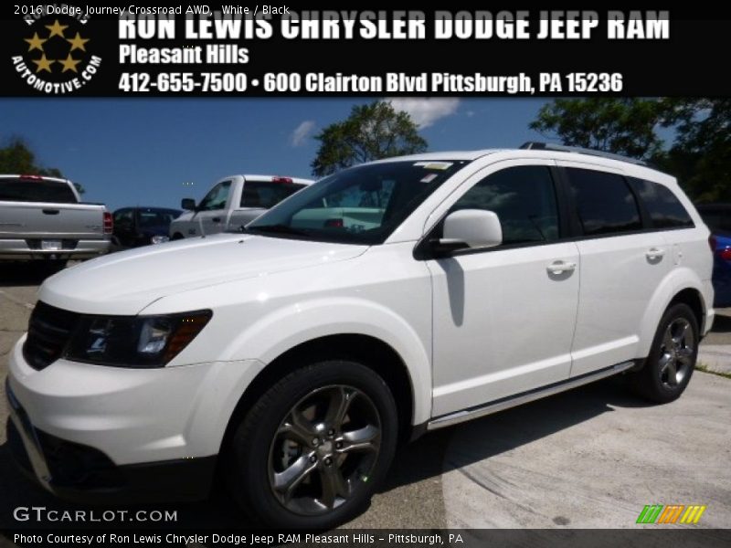 White / Black 2016 Dodge Journey Crossroad AWD