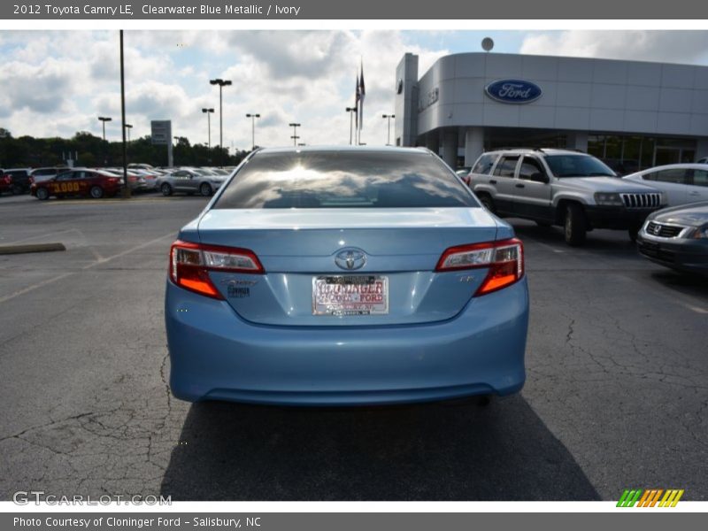 Clearwater Blue Metallic / Ivory 2012 Toyota Camry LE