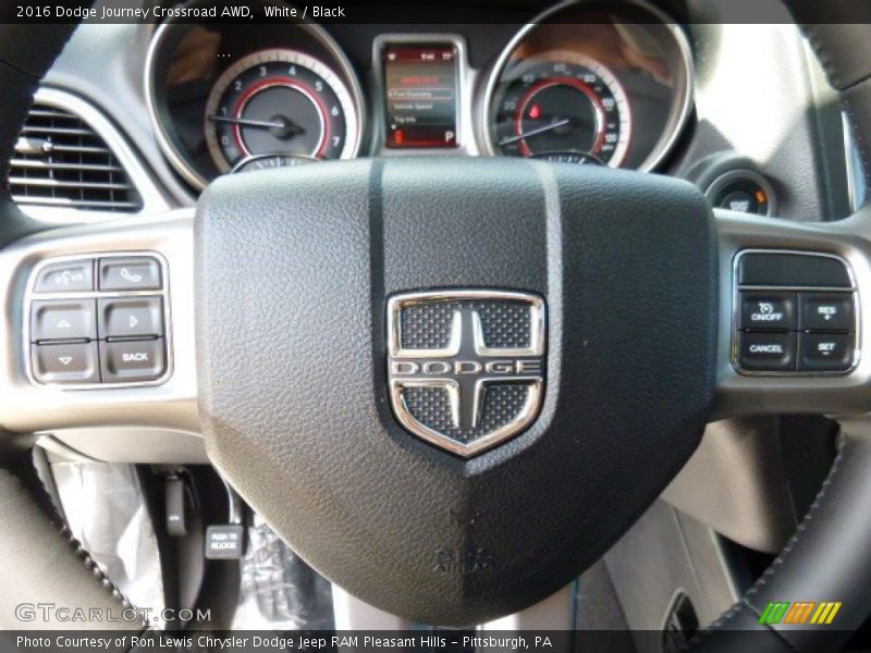 White / Black 2016 Dodge Journey Crossroad AWD
