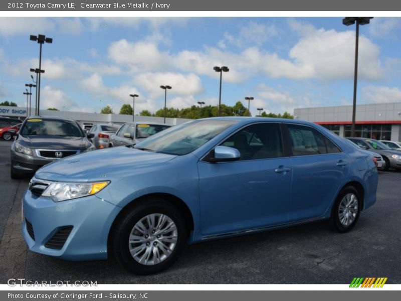 Clearwater Blue Metallic / Ivory 2012 Toyota Camry LE