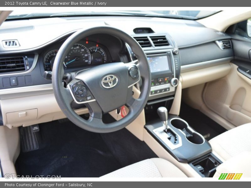 Clearwater Blue Metallic / Ivory 2012 Toyota Camry LE