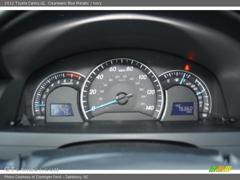 Clearwater Blue Metallic / Ivory 2012 Toyota Camry LE