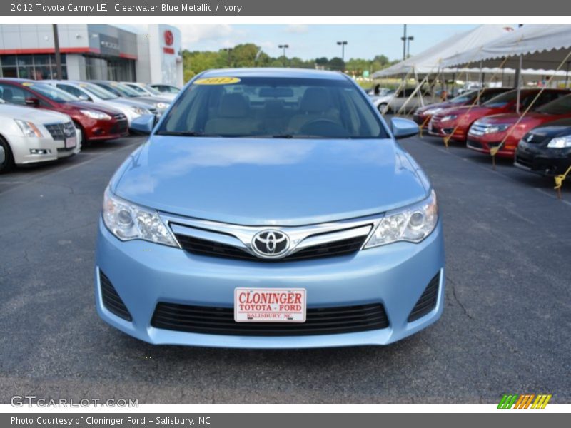 Clearwater Blue Metallic / Ivory 2012 Toyota Camry LE