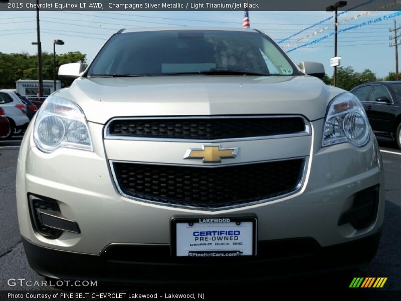 Champagne Silver Metallic / Light Titanium/Jet Black 2015 Chevrolet Equinox LT AWD