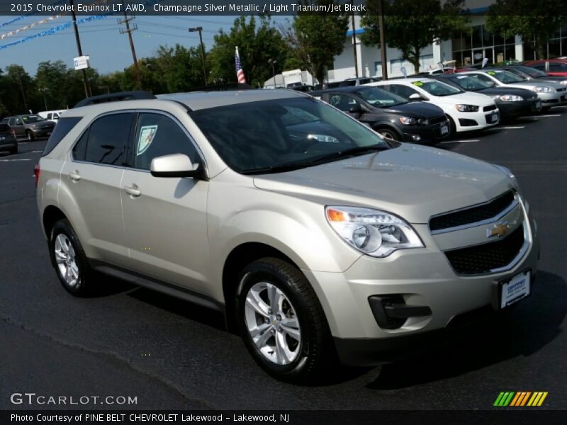 Champagne Silver Metallic / Light Titanium/Jet Black 2015 Chevrolet Equinox LT AWD