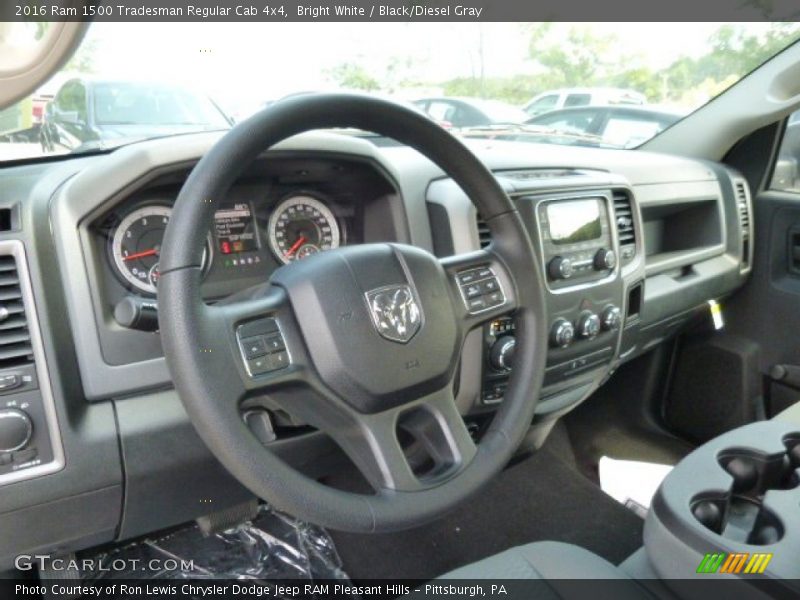  2016 1500 Tradesman Regular Cab 4x4 Black/Diesel Gray Interior