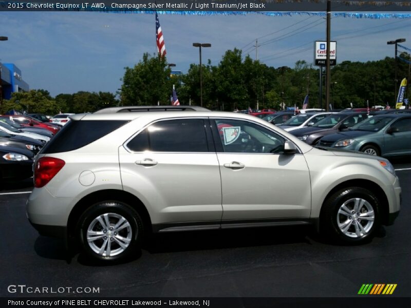 Champagne Silver Metallic / Light Titanium/Jet Black 2015 Chevrolet Equinox LT AWD