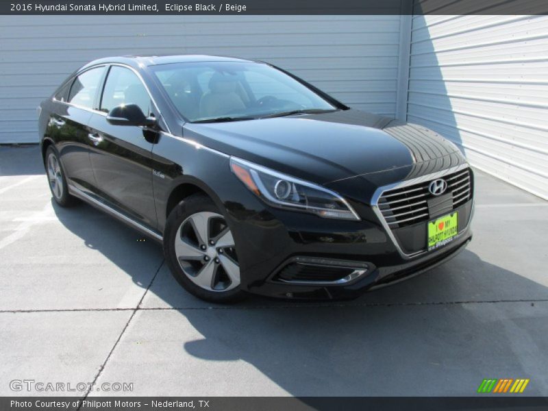 Eclipse Black / Beige 2016 Hyundai Sonata Hybrid Limited