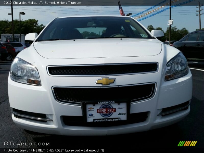 Summit White / Titanium 2012 Chevrolet Malibu LT