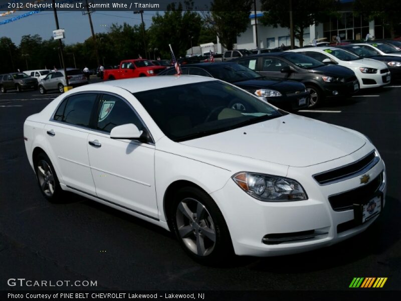 Summit White / Titanium 2012 Chevrolet Malibu LT