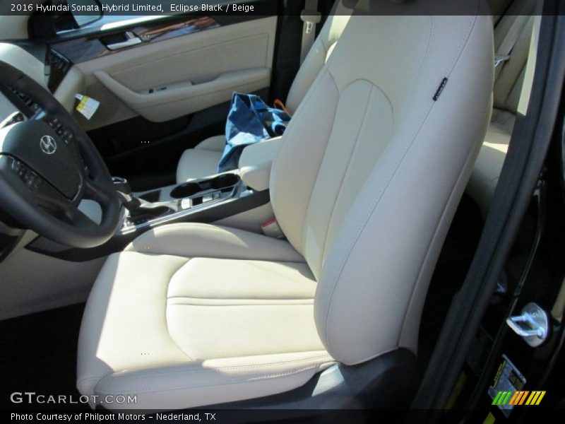 Front Seat of 2016 Sonata Hybrid Limited